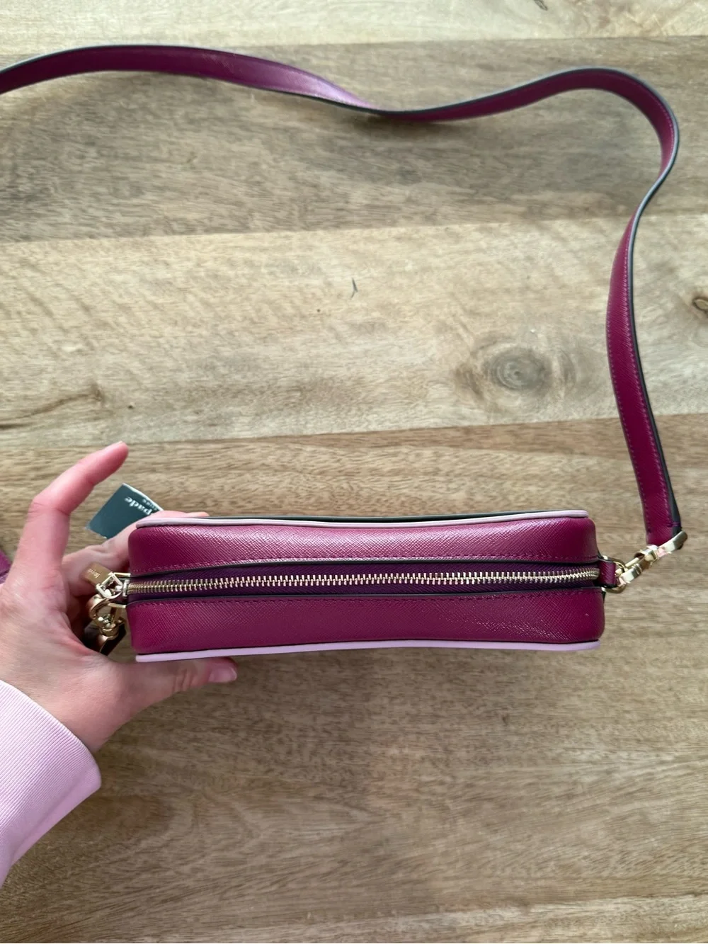 New Kate Spade Oh Snap Mini Camera Bag Dark Raspberry Multi